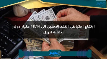 ارتفاع احتياطي النقد الأجنبي إلى 48.14 مليار دولار بنهاية أبريل